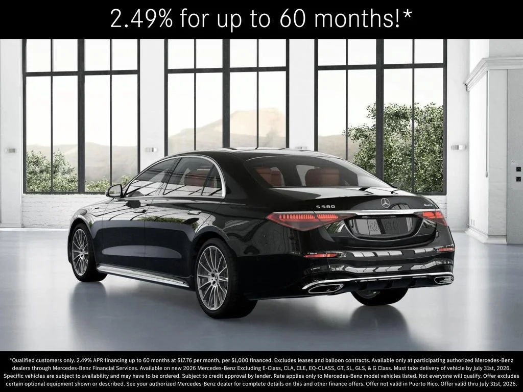 New 2026 Obsidian Black Metallic Mercedes-Benz S 580 image 70