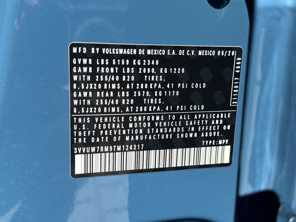 New 2026 Monterey Blue Pearl Volkswagen SEL R-Line Turbo image 23