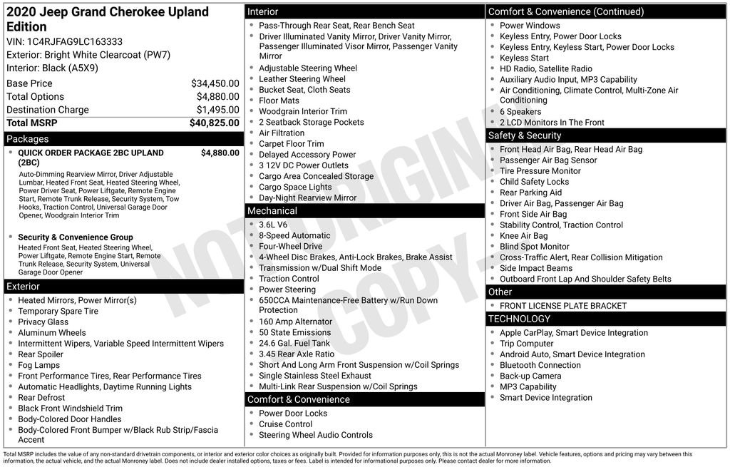 Used 2020 White Jeep Laredo image 9