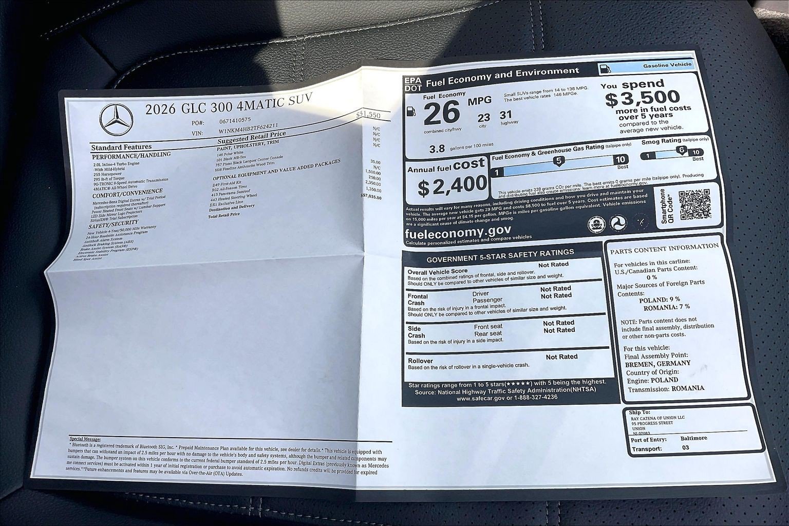 New 2026 Polar White Mercedes-Benz GLC 300 image 54