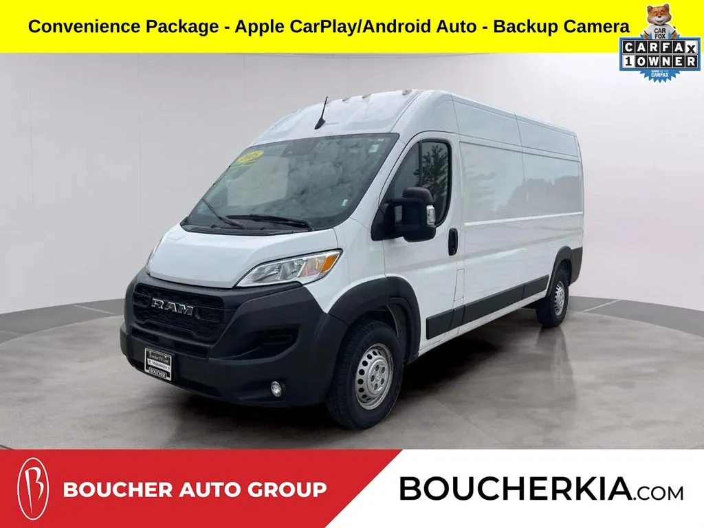 Used 2025 Bright White Clearcoat Ram High Roof image 1