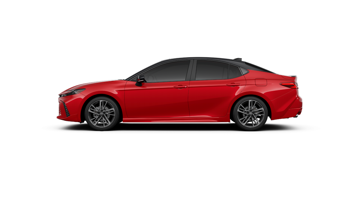 New 2027 Supersonic Red with Midnight Black Metallic roof Toyota XSE image 4