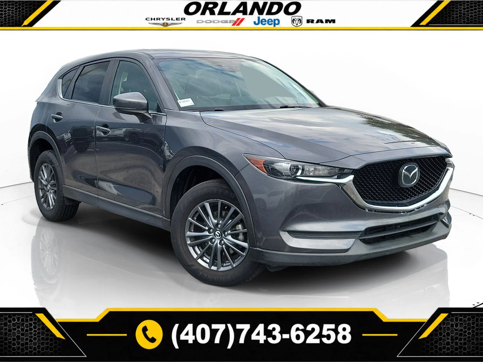 Used 2021 Machine Gray Metallic Mazda Touring image 1