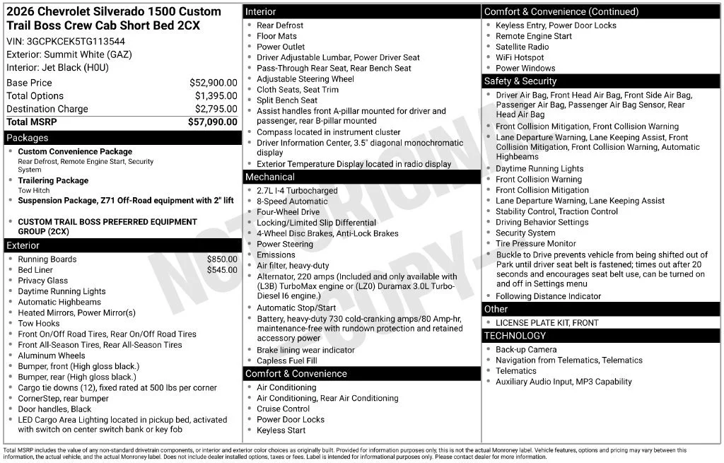 2026 Chevrolet Silverado 1500 Custom Trail Boss - Photo 26