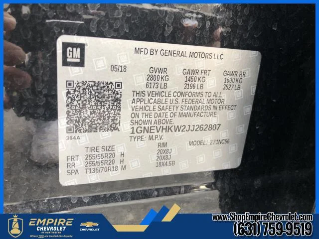 Used 2018 Mosaic Black Metallic Chevrolet 3LT image 16