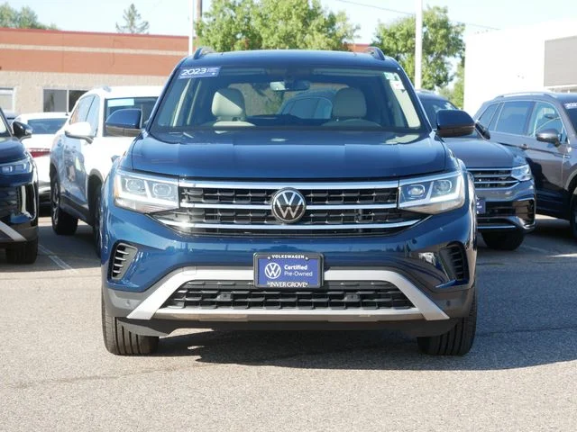 Certified 2023 Volkswagen Atlas SE w/Tech with VIN 1V2KR2CA9PC547709 for sale in Inver Grove Heights, Minnesota