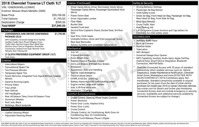 Used 2018 Black Chevrolet LT image 7