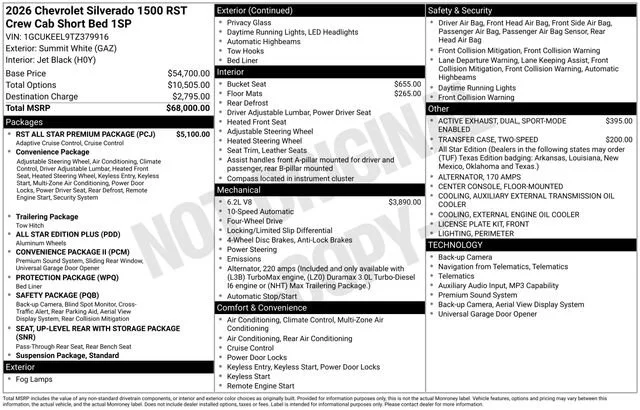 New 2026 Summit White Chevrolet RST image 20