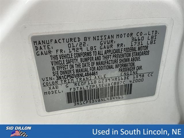 Used 2022 Aspen White Tricoat/Super Black Nissan SR image 15