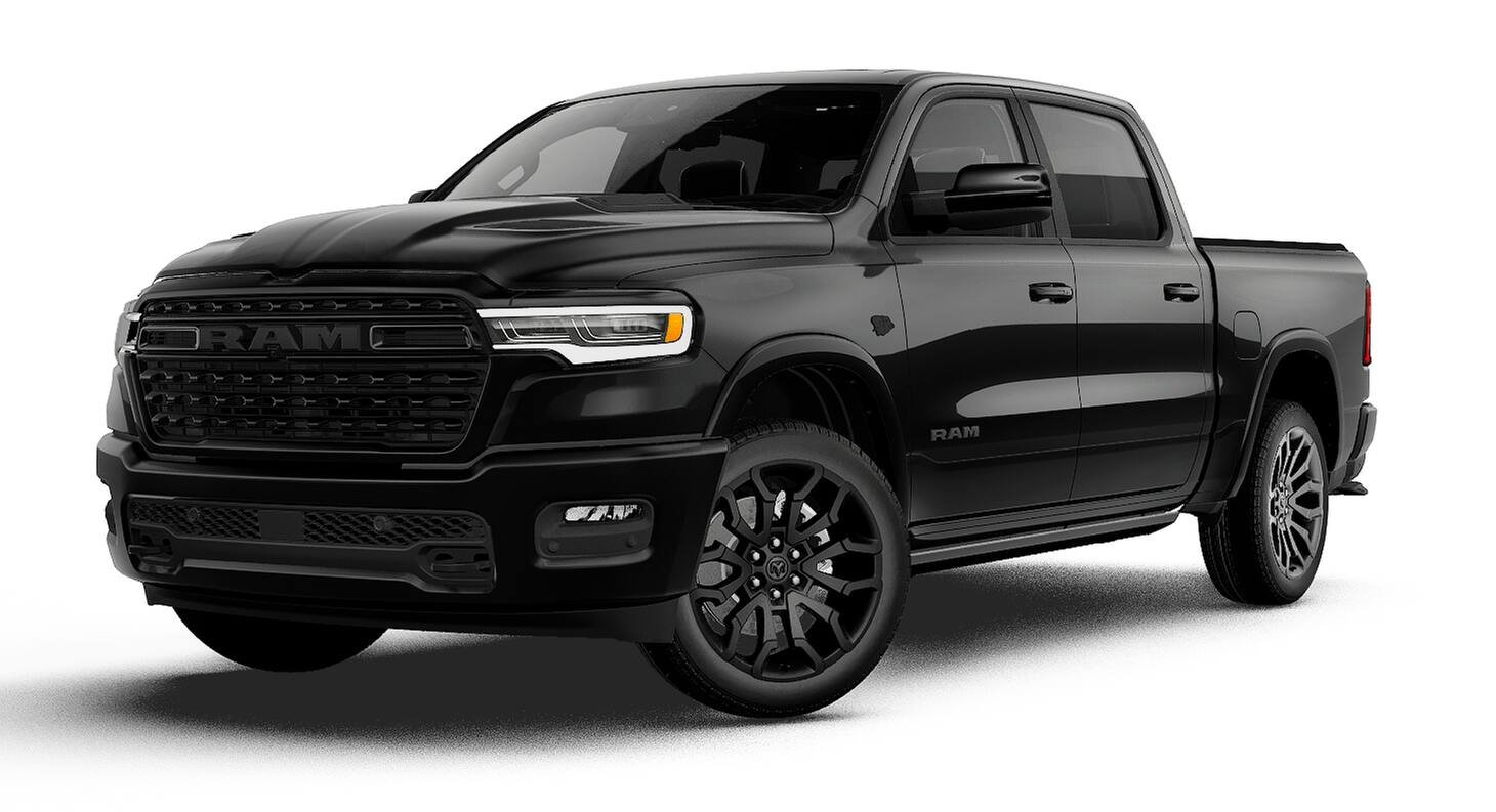 New 2027 Diamond Black Crystal Pearl-Coat Exterior Paint RAM Limited image 1