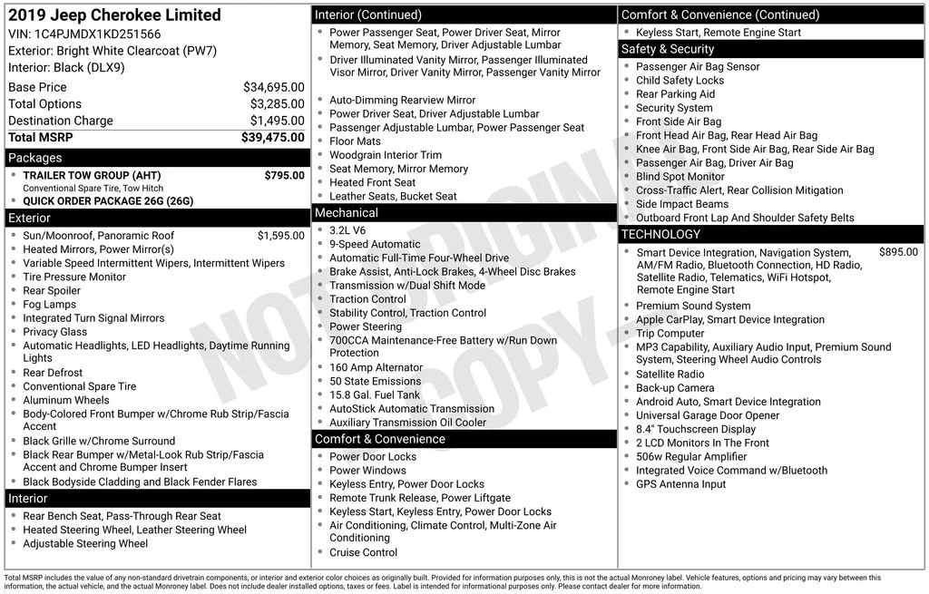 Used 2019 White Jeep Limited image 16