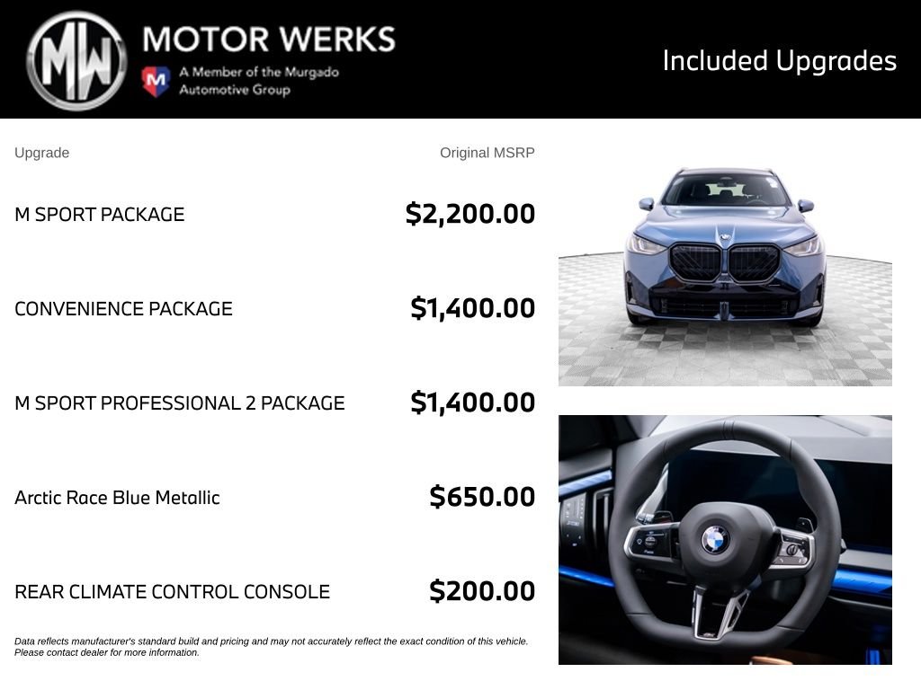 New 2026 Arctic Race Blue metallic BMW 30 xDrive image 4