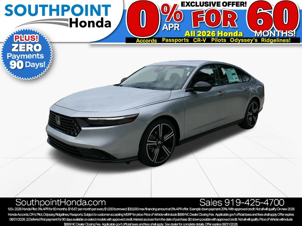 New 2026 Solar Silver Metallic Honda SE image 3