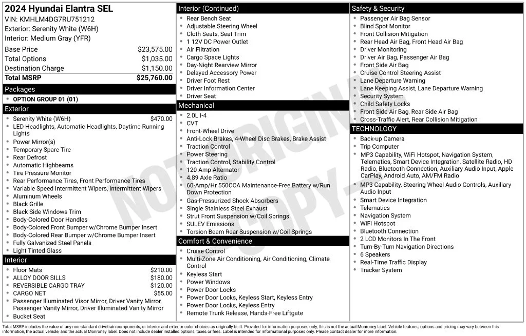 Certified Used 2024 White Hyundai SEL image 43