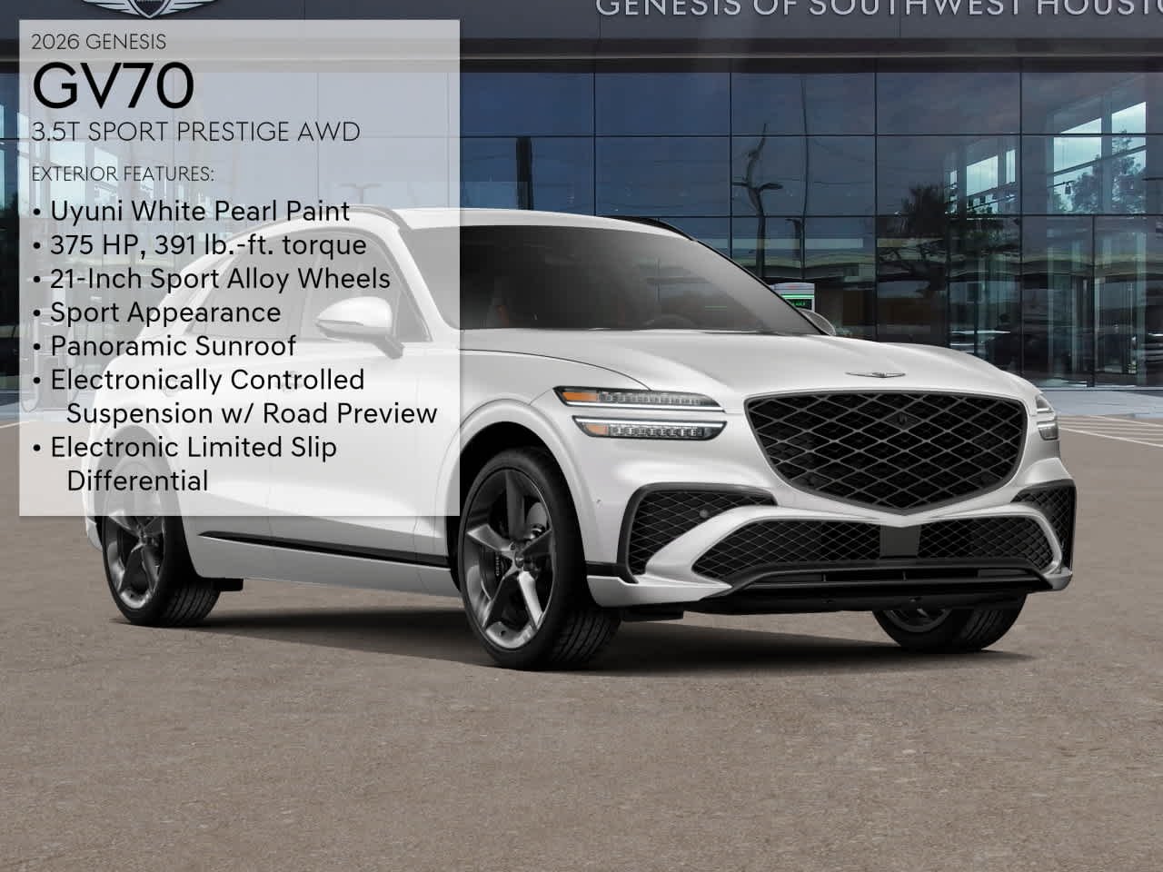 Certified Used 2026 Uyuni White Genesis 3.5T Sport Prestige image 3