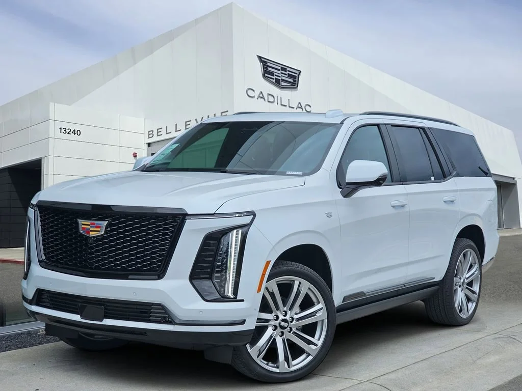 New 2026 Vibrant White Tricoat Cadillac Platinum Sport image 1