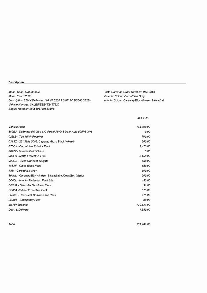 2026 LAND ROVER DEFENDER - Image 2