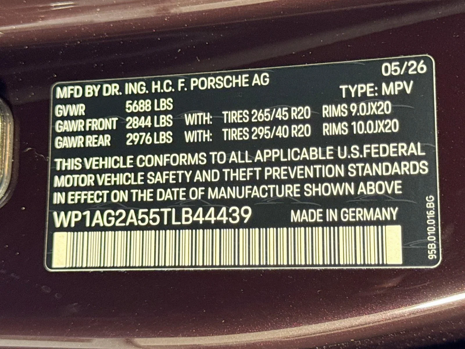 New 2026 Copper Ruby Metallic Porsche S image 26