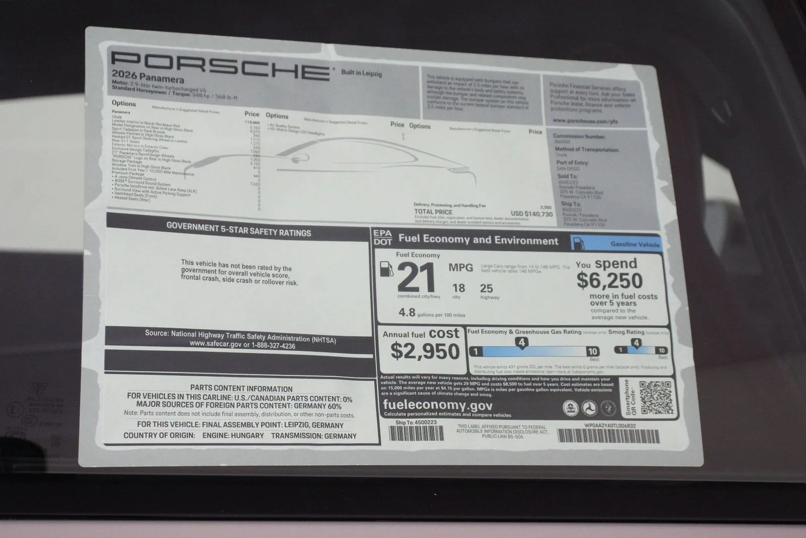 New 2026 Chalk Porsche RWD image 25