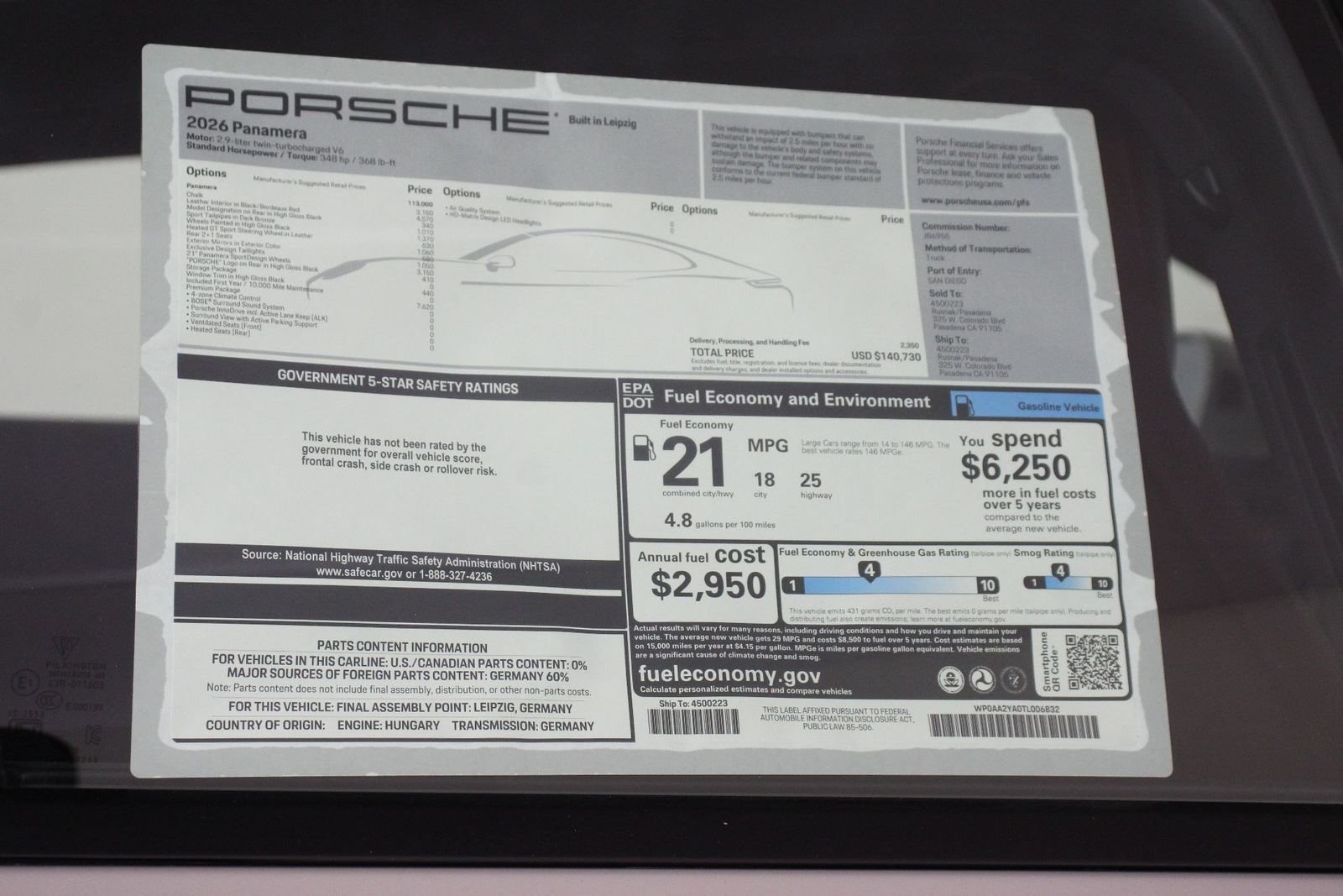 New 2026 Chalk Porsche RWD image 25