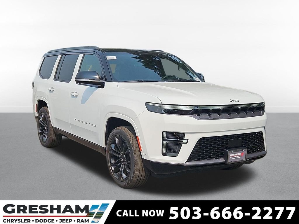 New 2026 Bright White Clearcoat Jeep Summit Obsidian image 1