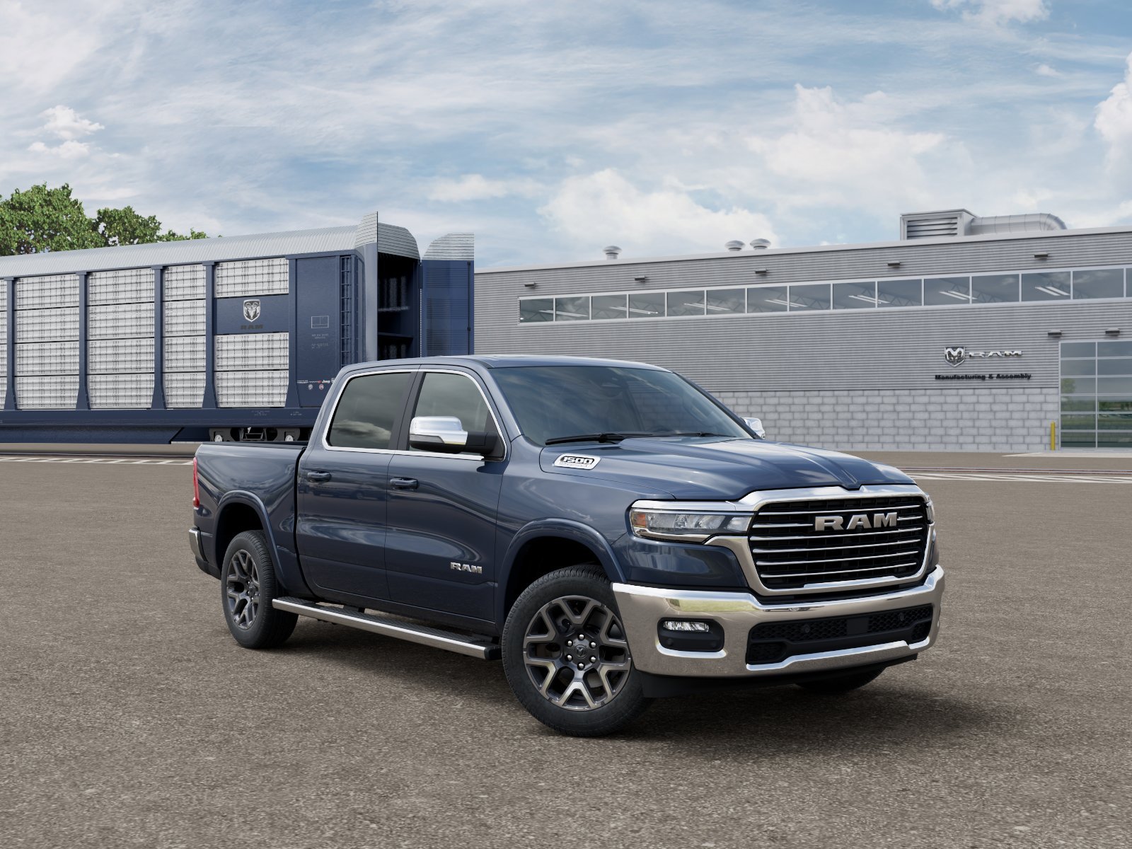 New 2026 Forged Blue Metallic Exterior Paint RAM Laramie image 3