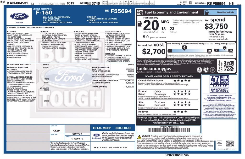 Used 2024 Blue Ford XLT image 23