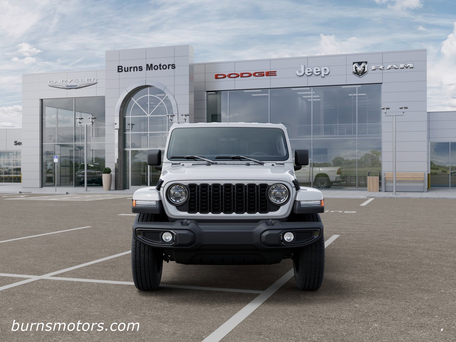 New 2026 Bright White Clear-Coat Exterior Paint Jeep Sport S Dark Sky image 6