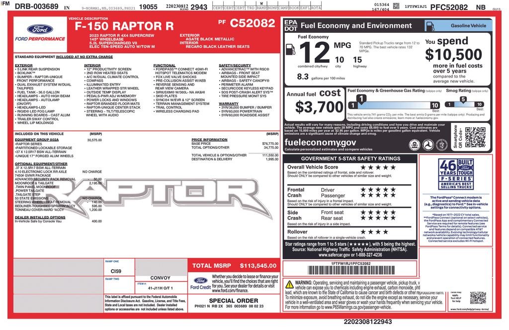 Used 2023 Black Ford Raptor image 24
