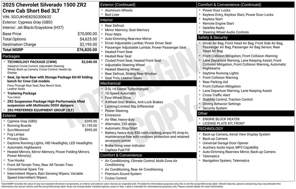 2025 Chevrolet Silverado 1500 ZR2 4X4 Crew Cab Short Box's photo