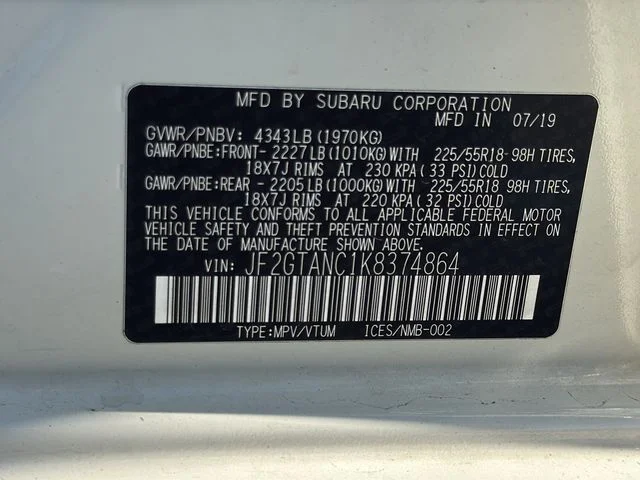 Used 2019 White Subaru 2.0i Limited image 30