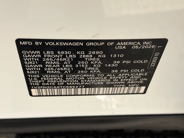 New 2026 White Volkswagen 2.0T SEL Premium R-Line image 23