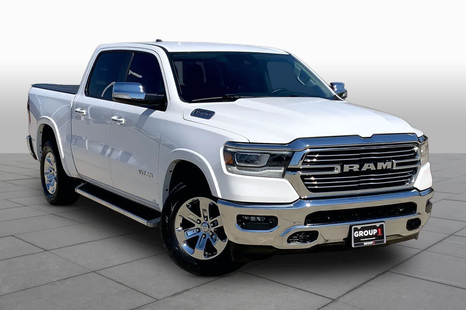 Used 2021 Bright White Clearcoat Ram Laramie image 3