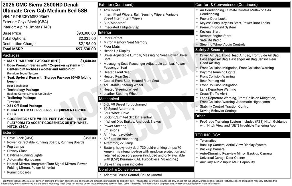 Used 2025 Black GMC Denali Ultimate image 10