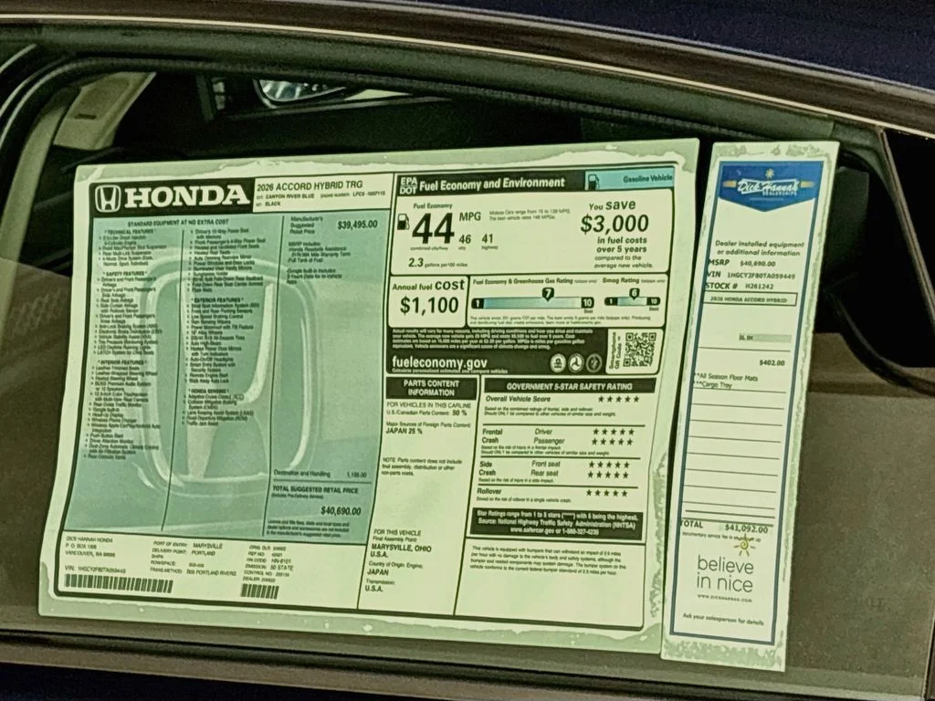 New 2026 Canyon River Blue Metallic Honda Touring image 25