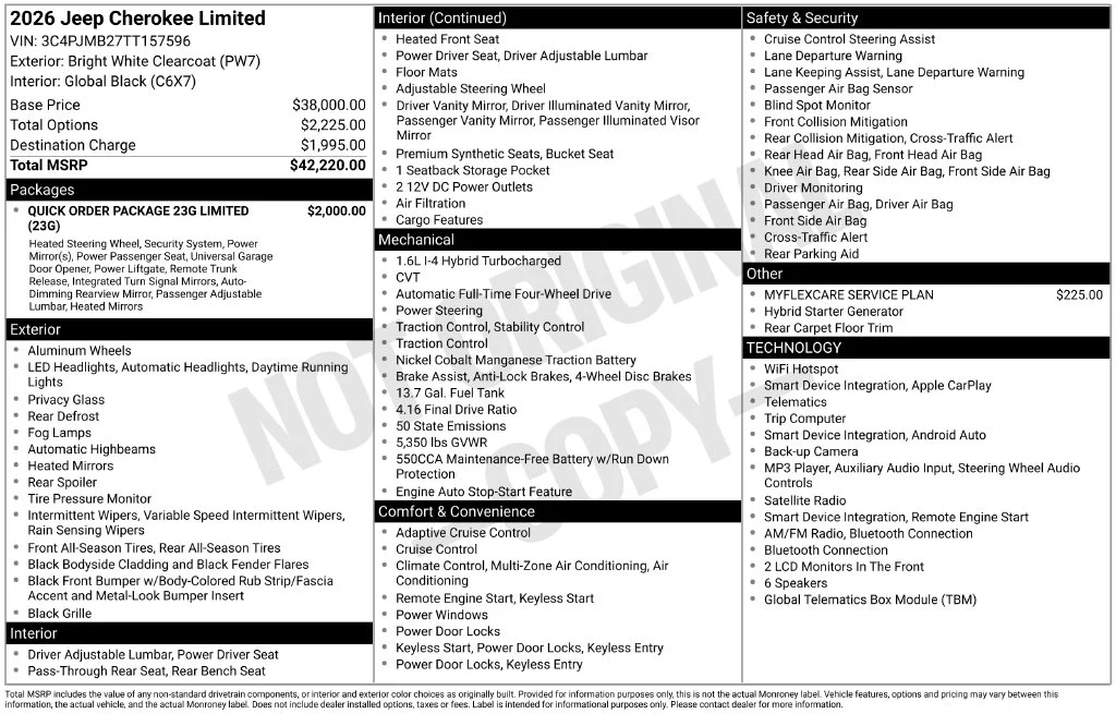 New 2026 Bright White Clear-Coat Exterior Paint Jeep Limited image 7