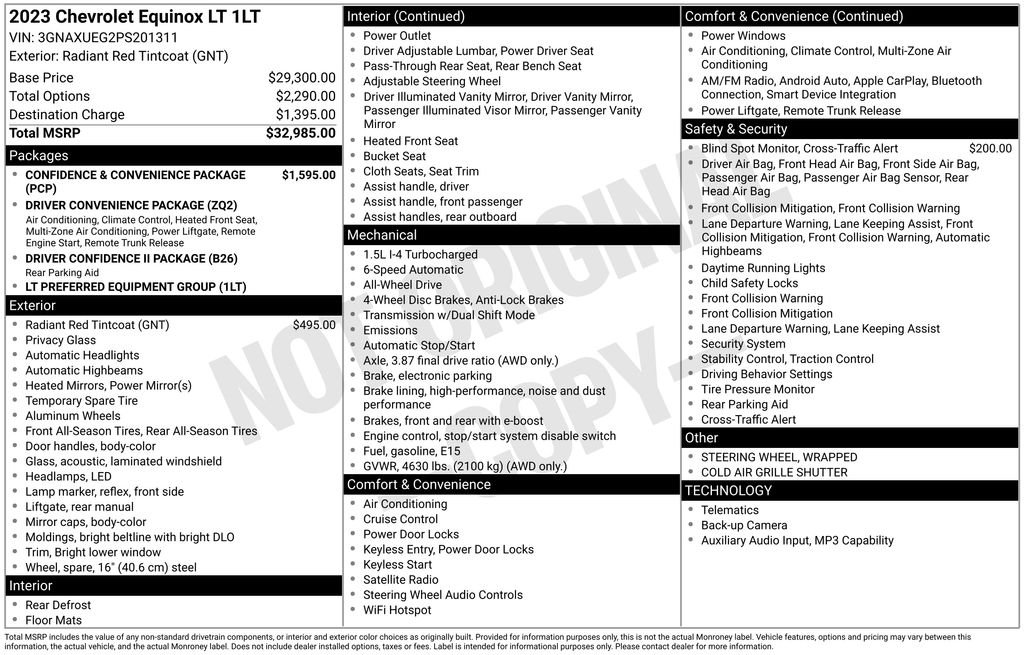 Used 2023 Red Chevrolet LT image 9
