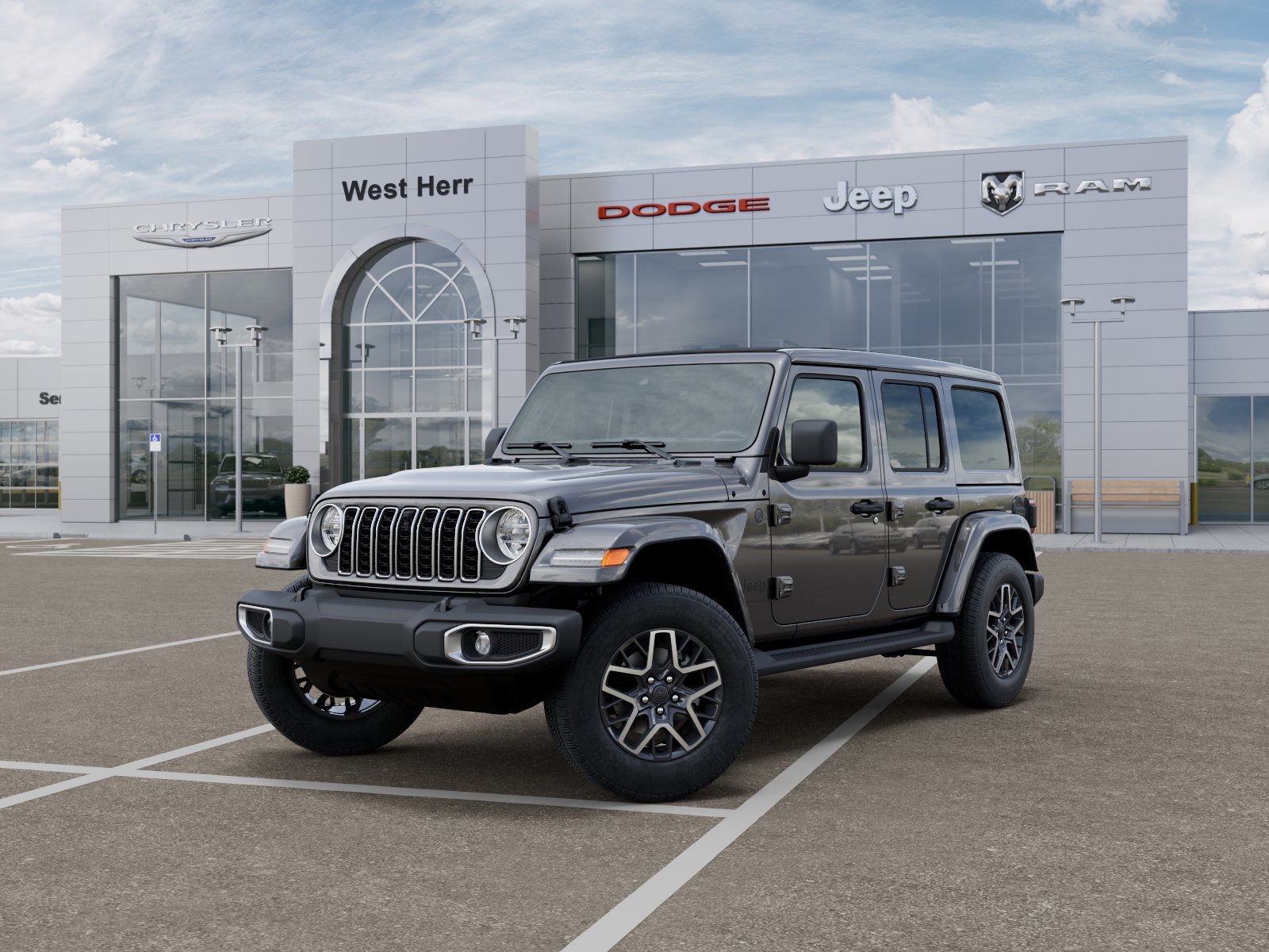 New 2026 Granite Crystal Metallic Clear-Coat Exterior Paint Jeep Sahara image 1