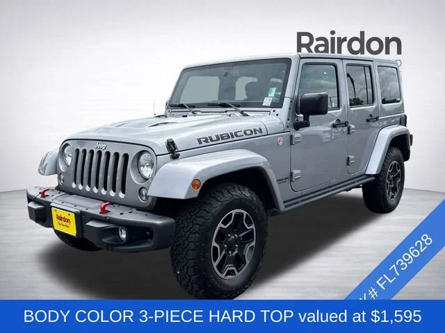Used 2015 Billet Silver Metallic Clearcoat Jeep Unlimited Rubicon image 3