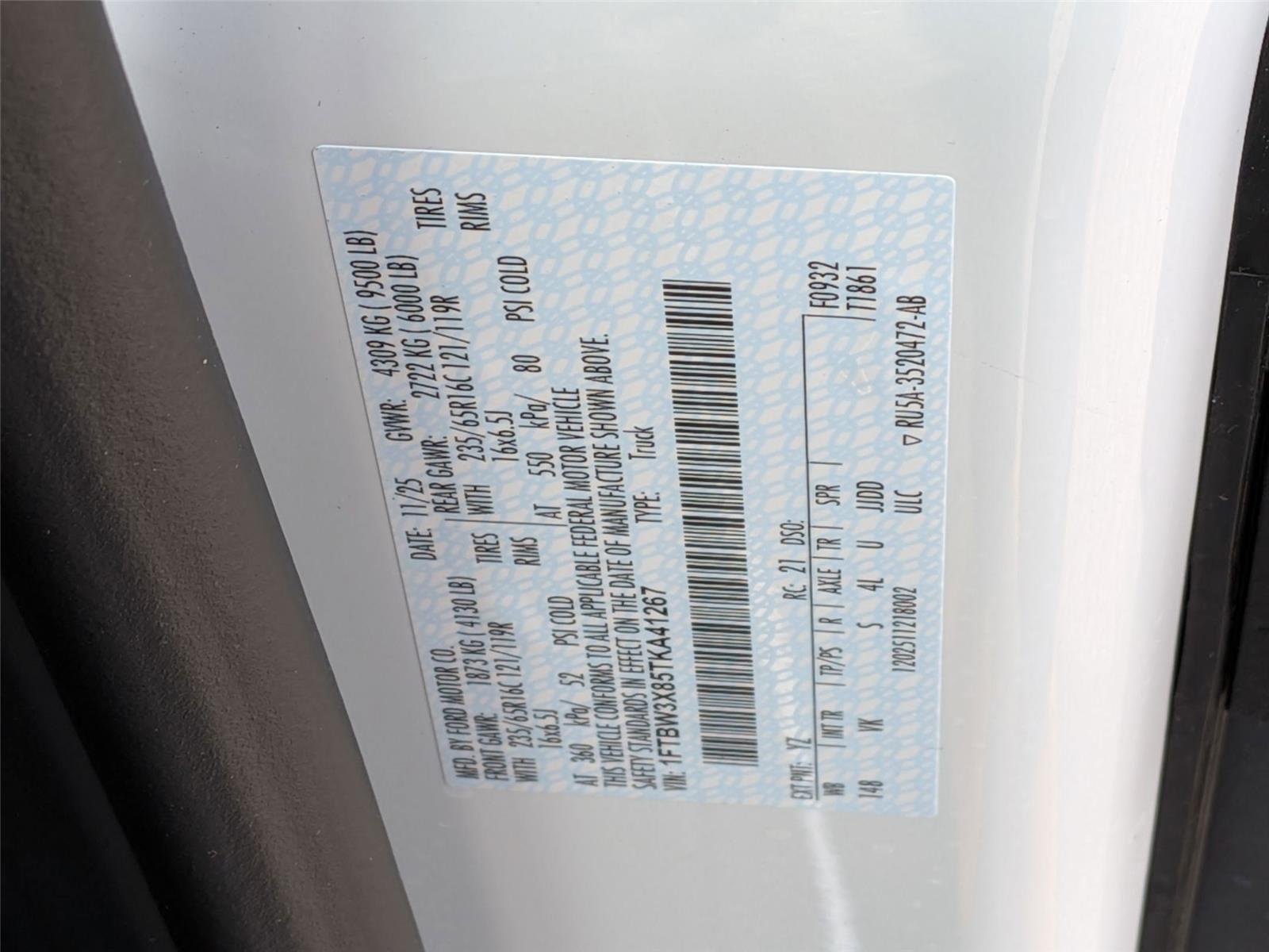 New 2026 Oxford White Ford Cargo Van image 34