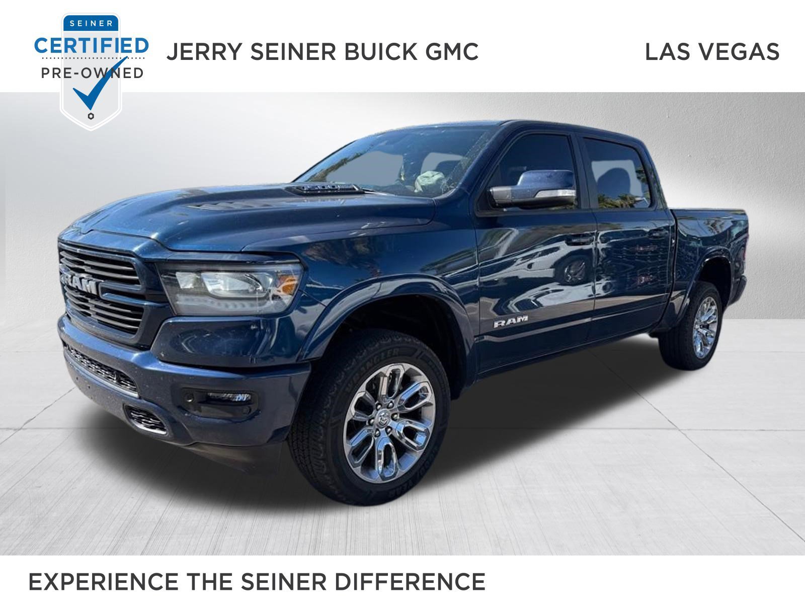 Used 2022 Patriot Blue Pearlcoat Ram Laramie image 1