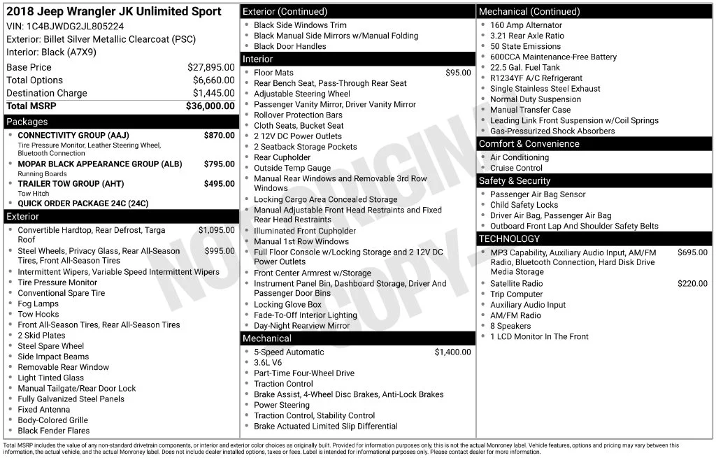 Used 2018 Silver Jeep Unlimited Sport image 5
