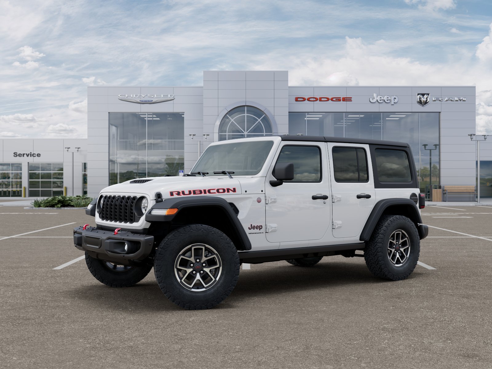 New 2026 Bright White Clear-Coat Exterior Paint Jeep Rubicon image 40