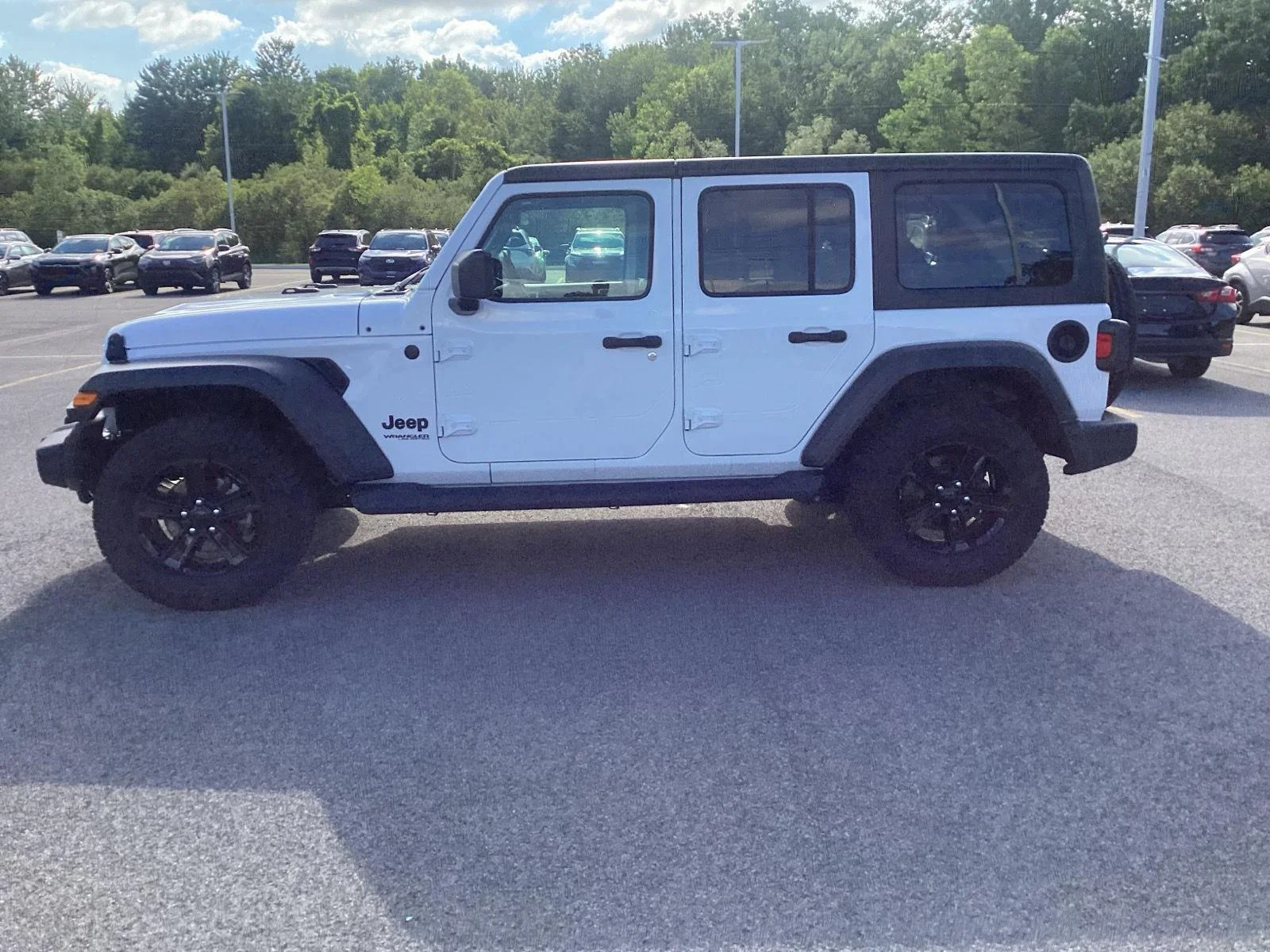 Used 2021 Bright White Clearcoat Jeep Unlimited Sport Altitude image 4