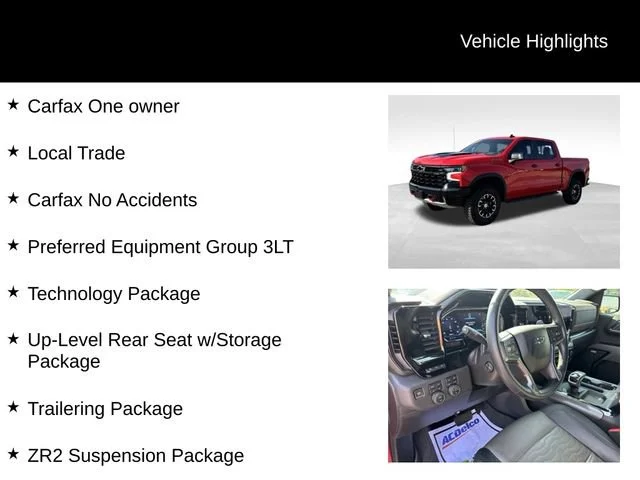 Certified Used 2023 Red Hot Chevrolet ZR2 image 8