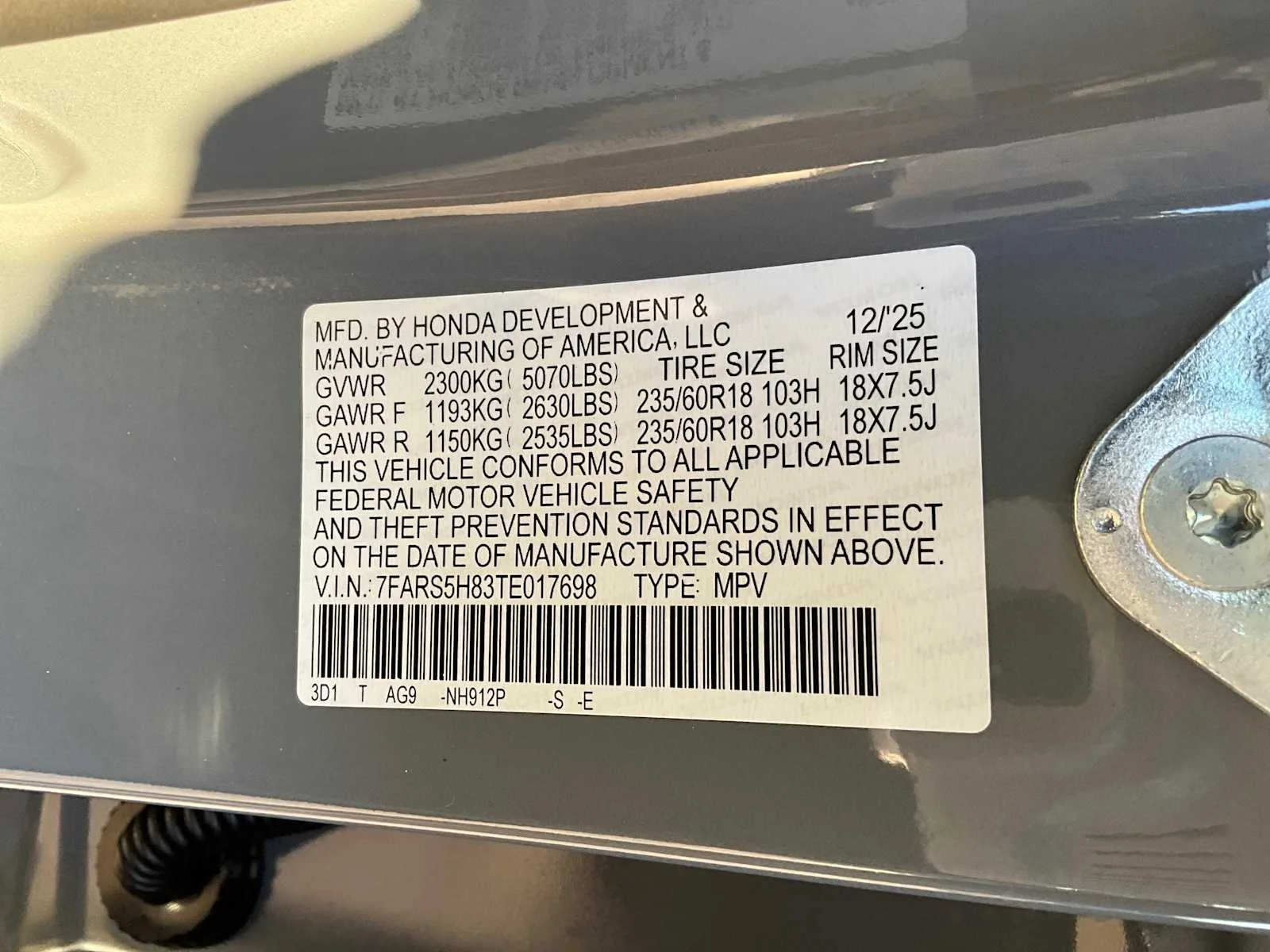 New 2026 Urban Gray Pearl Honda Sport-L image 14