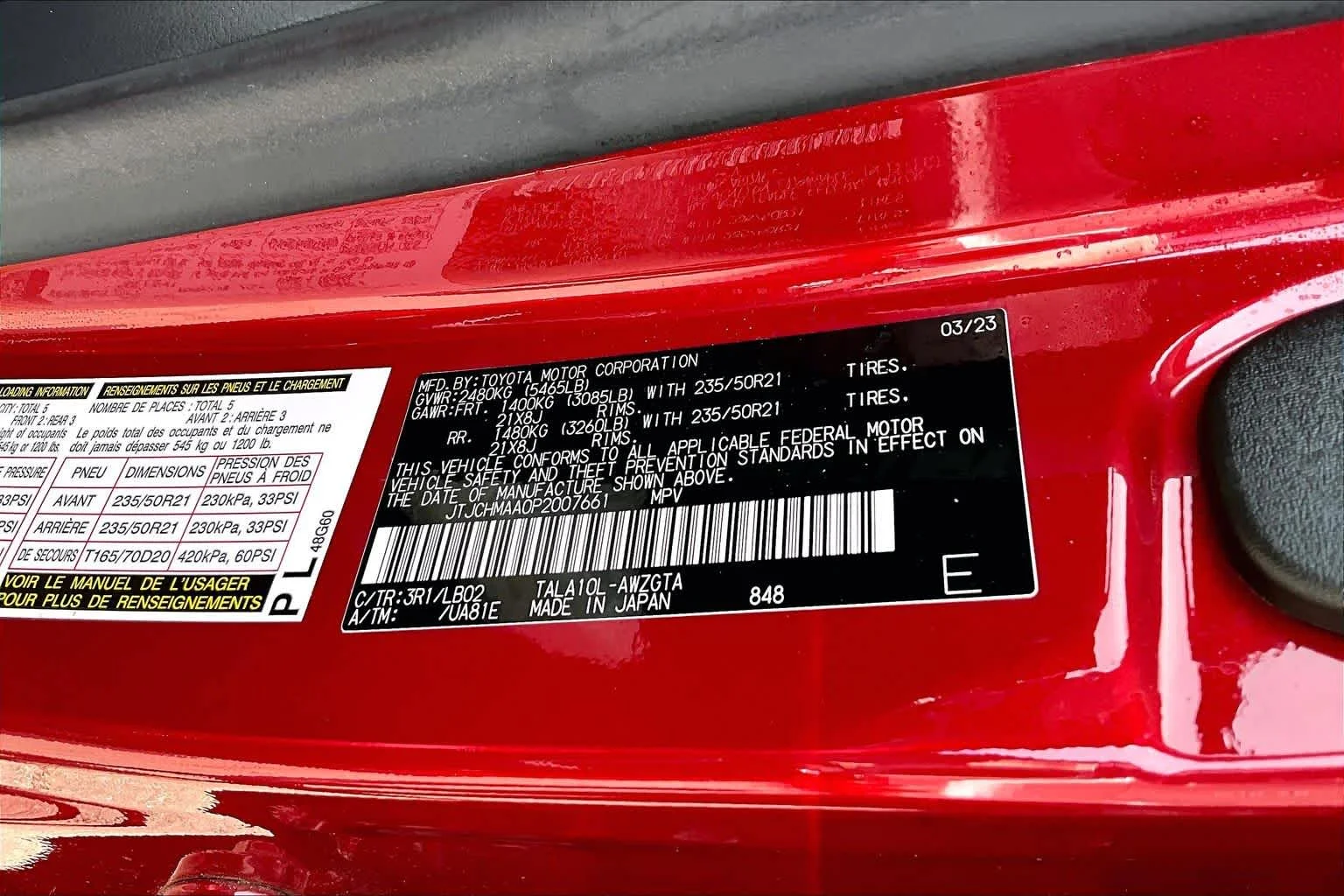 Certified Used 2023 MATADOR RED MICA Lexus Premium Plus image 35