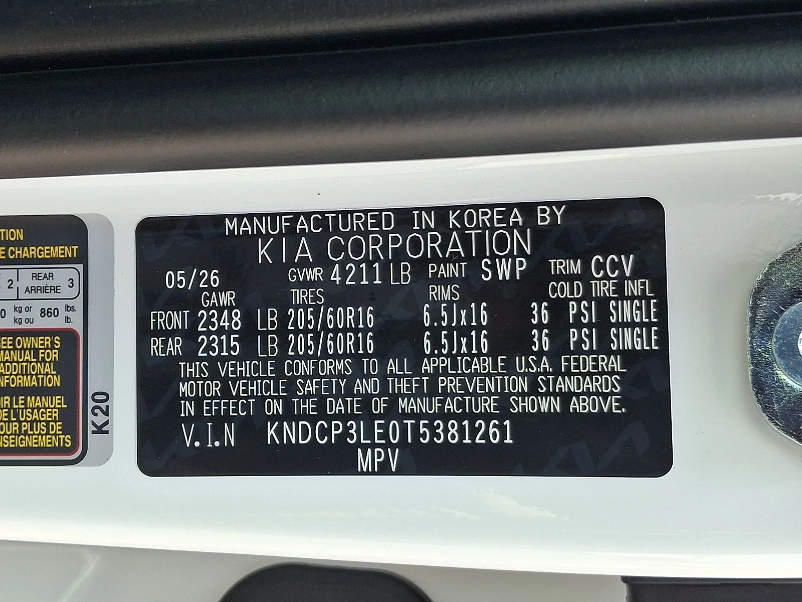 New 2026 White Kia LX image 20