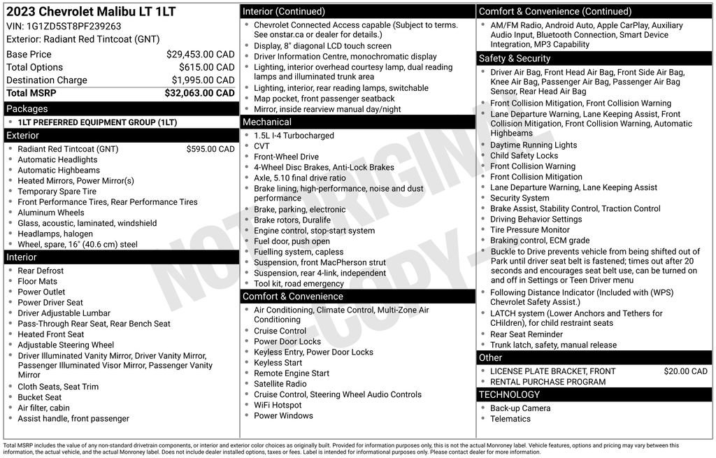 Certified Used 2023 Red Chevrolet LT image 27