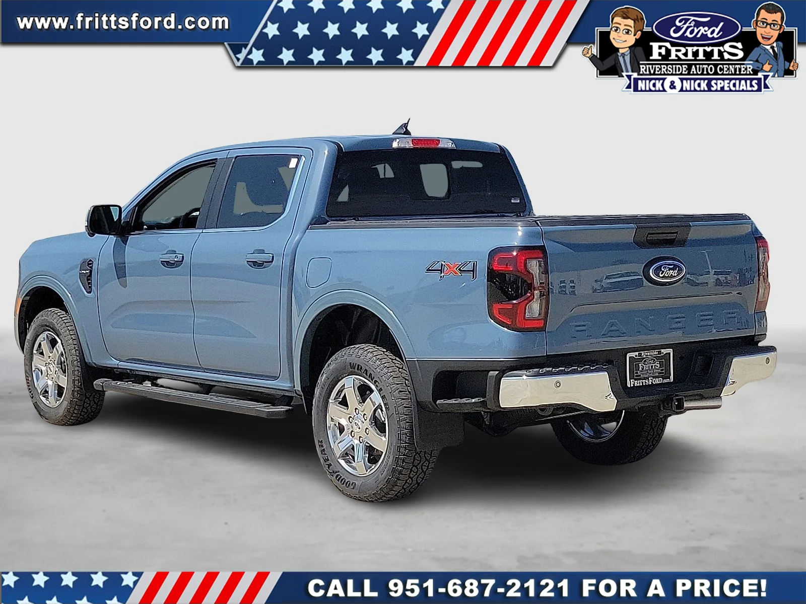 New 2025 Azure Gray Metallic Tri-coat Ford LARIAT® image 2
